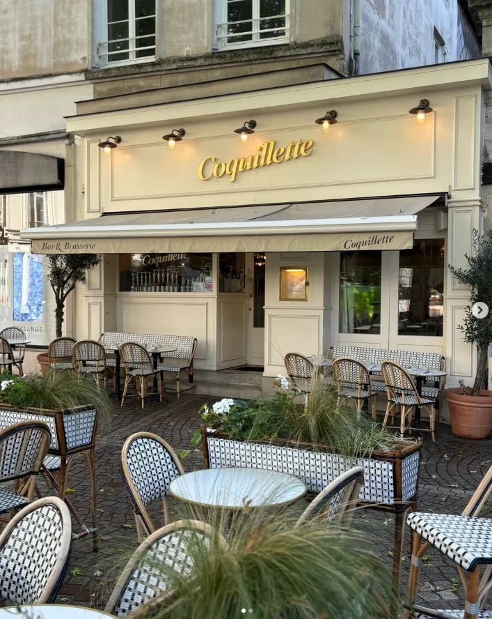 Terrasse du restaurant Coquillette sur la Place du Vieux-Marché à Rouen